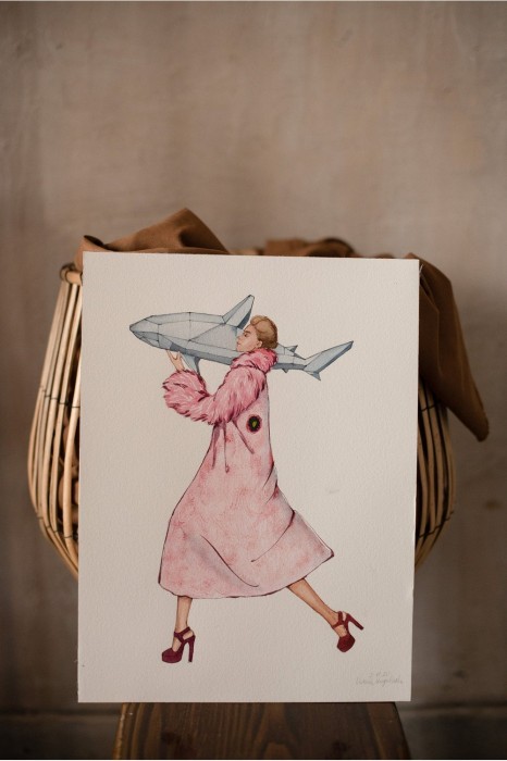 Original watercolor art �Fairy girl�